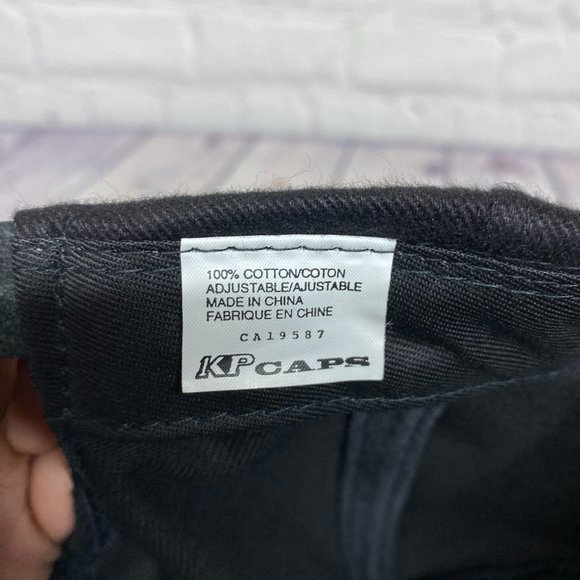 Vintage Hat Cap Strap Back Black AXL Embroidered Logo Adjustable KP Caps Casual - Picture 8 of 8